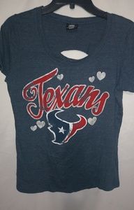 NFL Texans Women's Short Sleeve Cutout Tee size Small